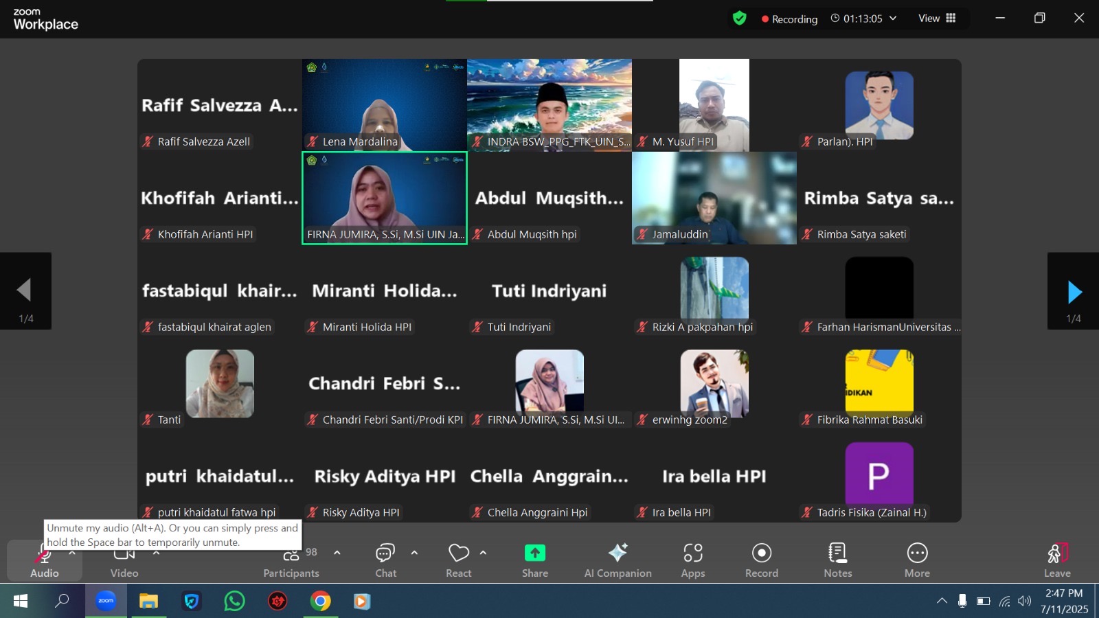 UPKK UIN STS Jambi mengadakan kegiatan Sosialisasi Program Prima Magang PTKI