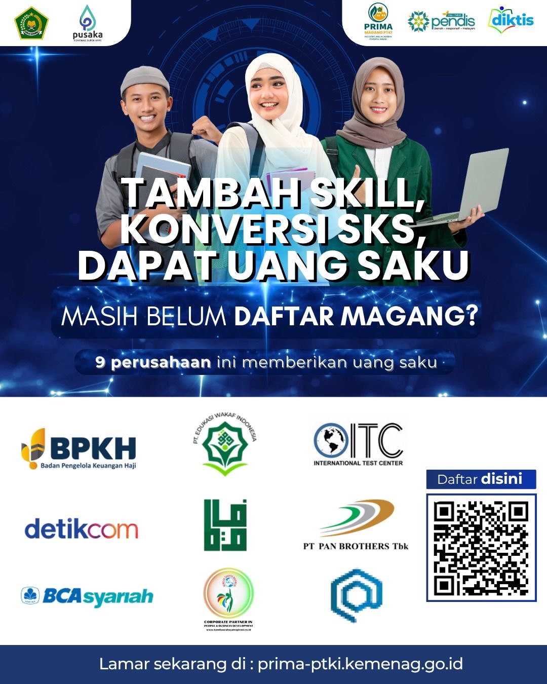 9 Perusahaan mitra PRIMA Magang PTKI ini siap kasih memberikan uang saku buat kamu!