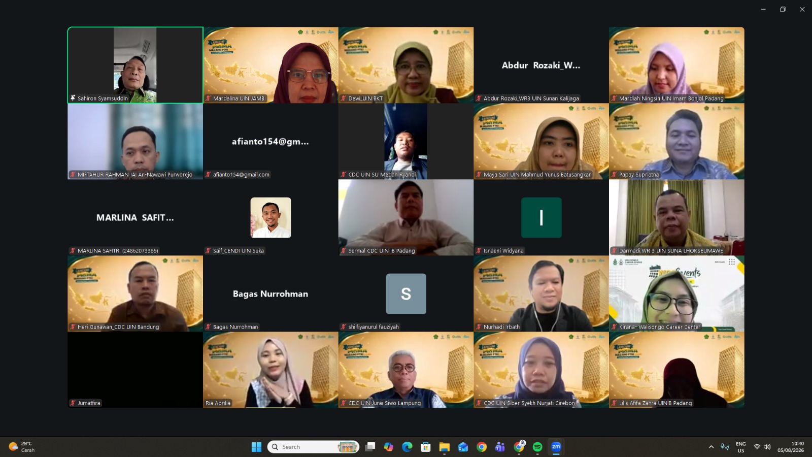 UPT Pengembangan Kewirausahan dan Karier mengikuti Lounching Prima Magang PTKI Angkatan 2