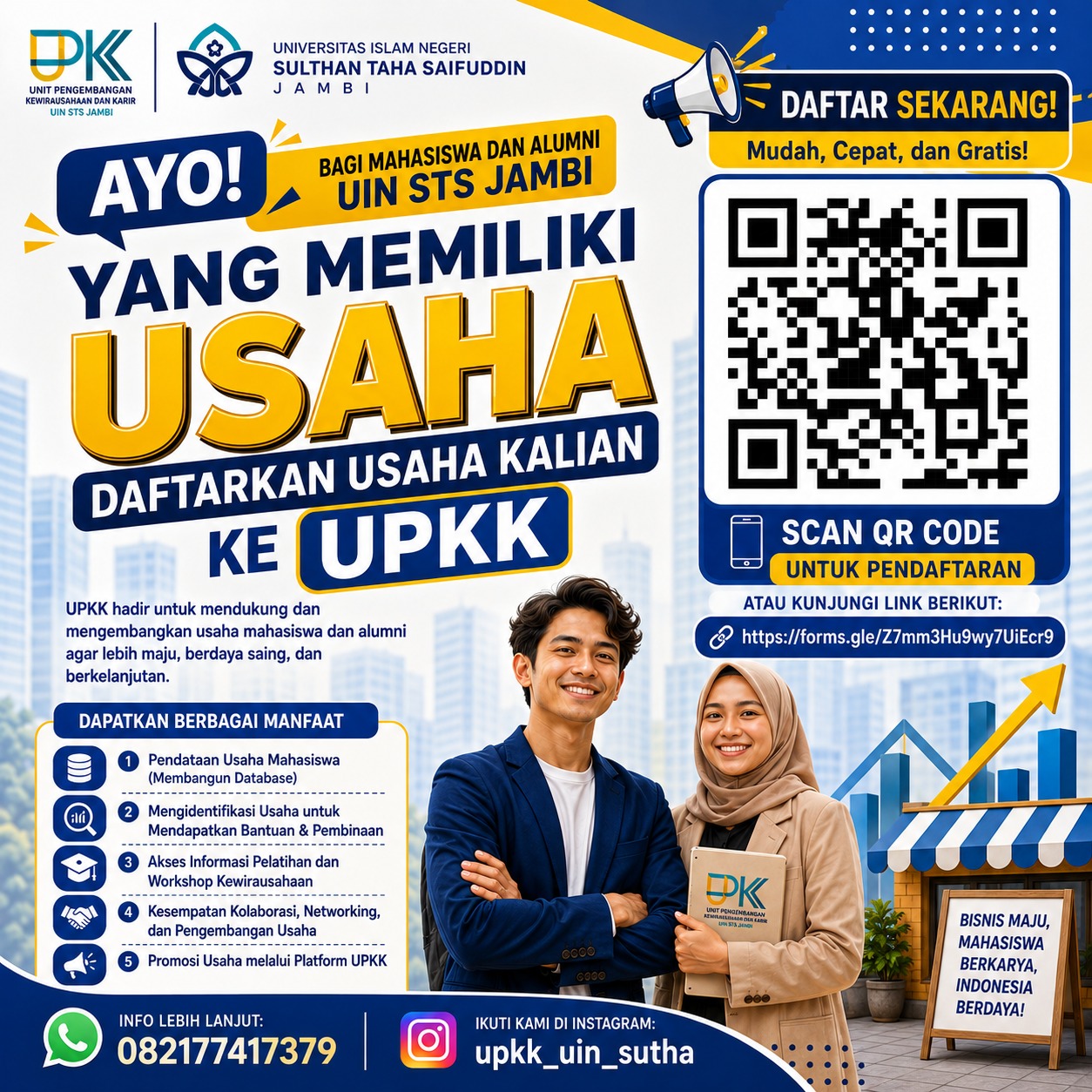 Pendaftaran Usaha Mahasiswa dan Alumni UIN STS Jambi
